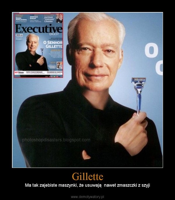 Gillette – Ma tak zajebiste maszynki, że usuwają  nawet zmaszczki z szyji 