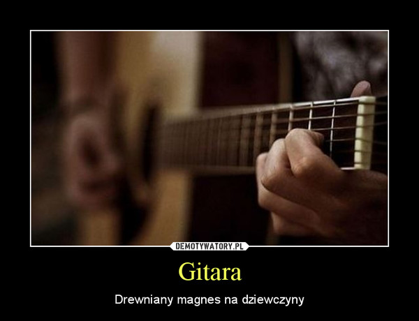 Gitara – Drewniany magnes na dziewczyny 