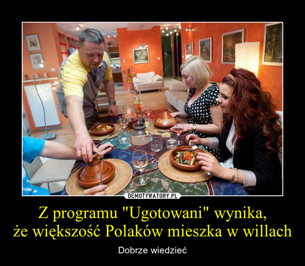 Z programu "Ugotowani" wynika,że większość Polaków mieszka w willach – Dobrze wiedzieć 