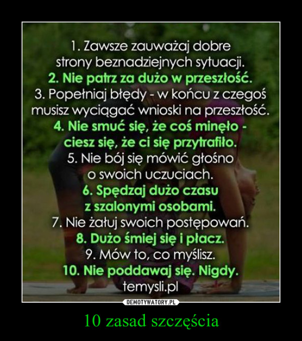10 zasad szczęścia –  