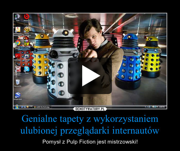 Genialne tapety z wykorzystaniem ulubionej przeglądarki internautów – Pomysł z Pulp Fiction jest mistrzowski! 