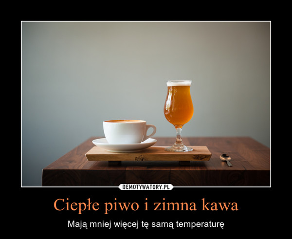 Ciepłe piwo i zimna kawa – Mają mniej więcej tę samą temperaturę 