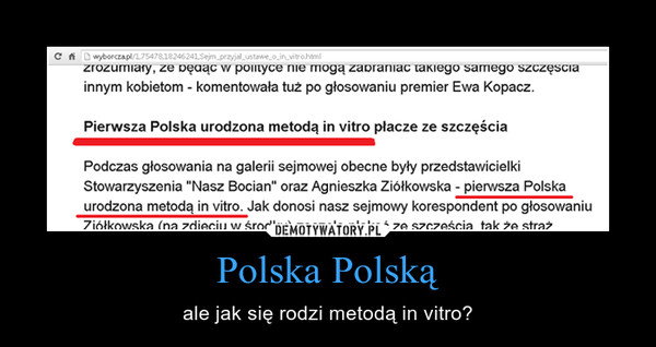 Polska Polską – ale jak się rodzi metodą in vitro? 
