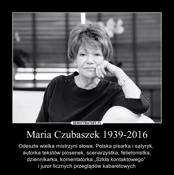 Maria Czubaszek 1939-2016