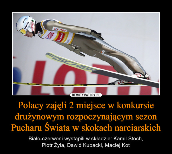 Polacy zajęli 2 miejsce w konkursie drużynowym rozpoczynającym sezon Pucharu Świata w skokach narciarskich