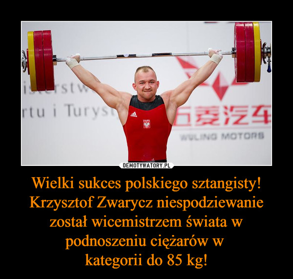 Wielki sukces polskiego sztangisty! Krzysztof Zwarycz niespodziewanie został wicemistrzem świata w podnoszeniu ciężarów w kategorii do 85 kg! –  