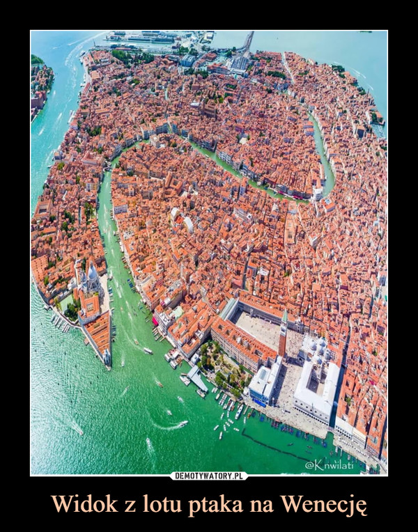 Widok z lotu ptaka na Wenecję –  