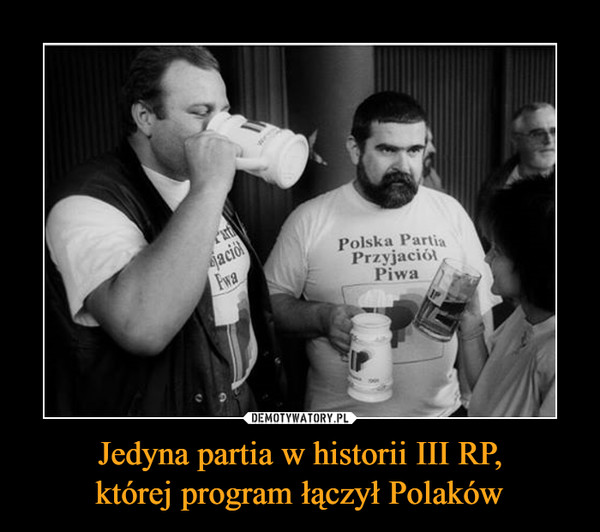 Jedyna partia w historii III RP,której program łączył Polaków –  