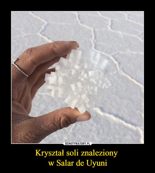 Kryształ soli znaleziony 
w Salar de Uyuni
