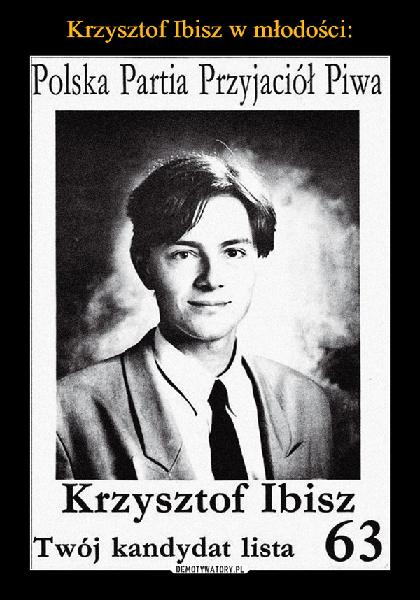 Krzysztof Ibisz w młodości: