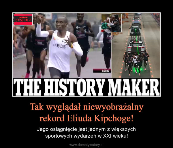 Tak wyglądał niewyobrażalnyrekord Eliuda Kipchoge! – Jego osiągnięcie jest jednym z większychsportowych wydarzeń w XXI wieku! 