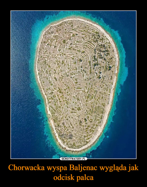 Chorwacka wyspa Baljenac wygląda jak odcisk palca –  