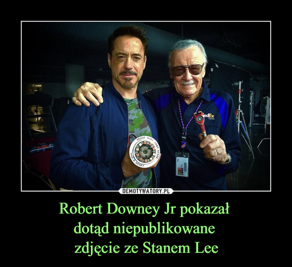 Robert Downey Jr pokazał dotąd niepublikowane zdjęcie ze Stanem Lee –  