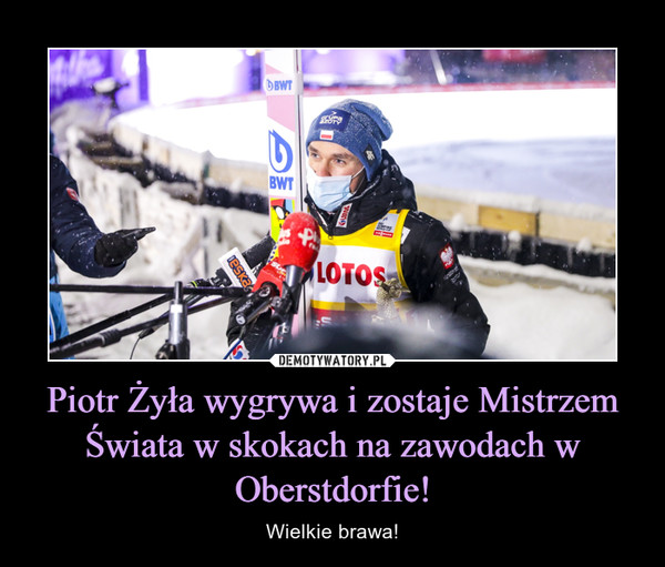 Piotr Żyła wygrywa i zostaje Mistrzem Świata w skokach na zawodach w Oberstdorfie!
