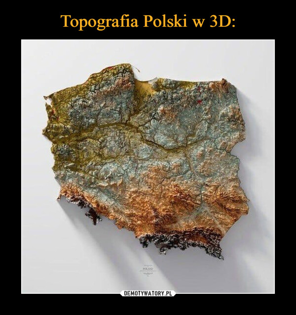Topografia Polski w 3D:
