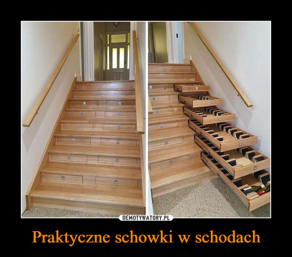 Praktyczne schowki w schodach –  