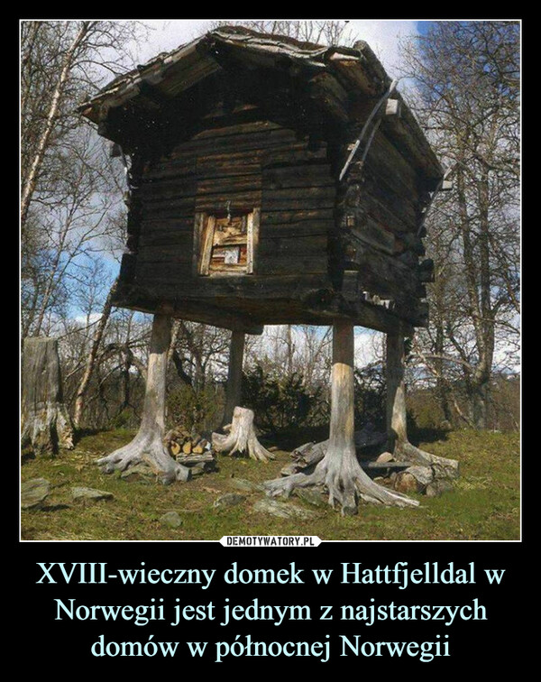 XVIII-wieczny domek w Hattfjelldal w Norwegii jest jednym z najstarszych domów w północnej Norwegii –  