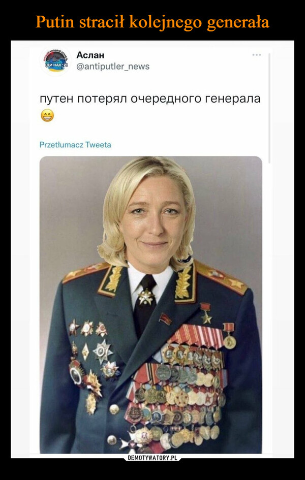 Putin stracił kolejnego generała
