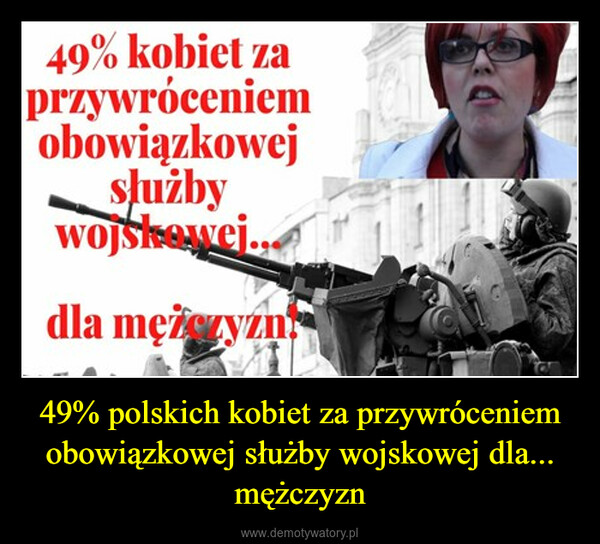 49% polskich kobiet za przywróceniem obowiązkowej służby wojskowej dla... mężczyzn –  