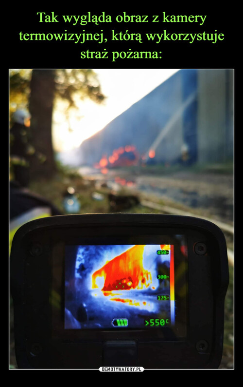 Tak wygląda obraz z kamery termowizyjnej, którą wykorzystuje straż pożarna: