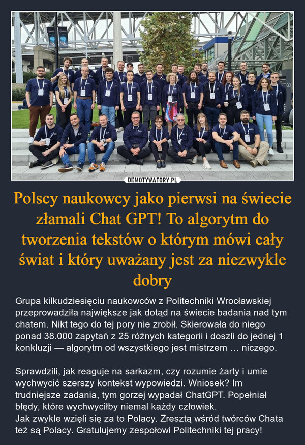 Polscy naukowcy jako pierwsi na świecie złamali Chat GPT! To algorytm do tworzenia tekstów o którym mówi cały świat i który uważany jest za niezwykle dobry
