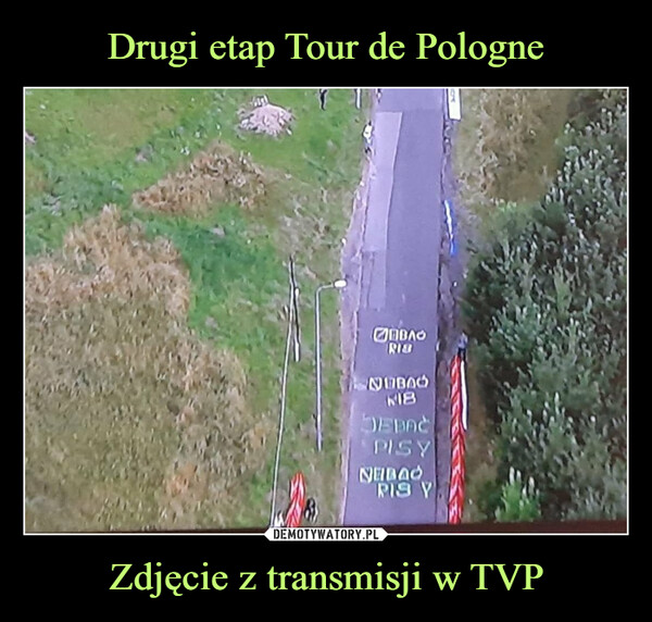 Drugi etap Tour de Pologne Zdjęcie z transmisji w TVP