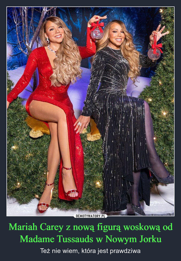 Mariah Carey z nową figurą woskową od Madame Tussauds w Nowym Jorku – Też nie wiem, która jest prawdziwa 