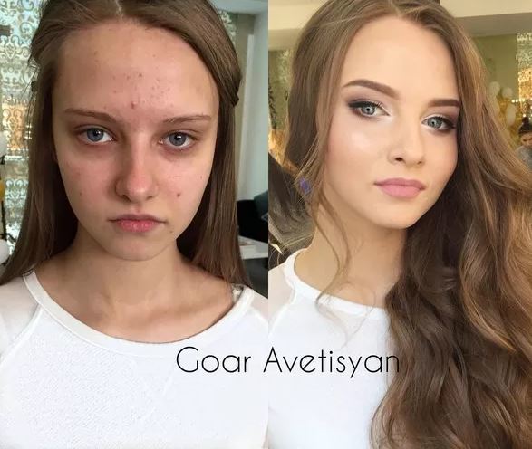 27 zdjęć pokazujących "dwie twarze" kobiet - przed i po makijażu –  Demotywatory.pl